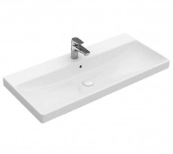 VILLEROY & BOCH - Avento Umyvadlo nábytkové 100x47 cm, s přepadem, otvor pro baterii, alpská bílá (4156A501)