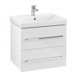VILLEROY & BOCH - Avento Umyvadlová skříňka, 58x51x45 cm, 2 zásuvky, Crystal White (A88900B4)