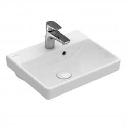 VILLEROY & BOCH - Avento Umývátko 45x37 cm, s přepadem, 1 otvor pro baterii, CeramicPlus, alpská bílá (735845R1)