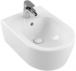 VILLEROY & BOCH - Avento Závěsný bidet 530x370 mm, otvor pro baterii, CeramicPlus, Stone White (540500RW)