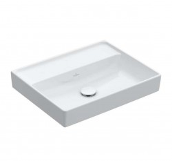VILLEROY & BOCH - Collaro Umyvadlo 55x44 cm, bez přepadu, bez otvoru pro baterii, CeramicPlus, alpská bílá (4A3358R1)