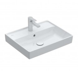 VILLEROY & BOCH - Collaro Umyvadlo 60x47 cm, s přepadem, otvor pro baterii, CeramicPlus, alpská bílá (4A3360R1)
