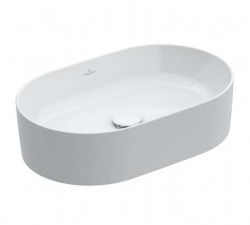VILLEROY & BOCH - Collaro Umyvadlo na desku, 56x36 cm, CeramicPlus, Stone White (4A1956RW)