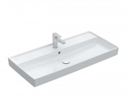 VILLEROY & BOCH - Collaro Umyvadlo nábytkové 100x47 cm, s přepadem, otvor pro baterii, CeramicPlus, alpská bílá (4A33A5R1)