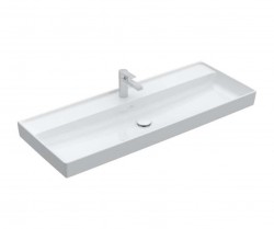 VILLEROY & BOCH - Collaro Umyvadlo nábytkové 120x47 cm, bez přepadu, otvor pro baterii, CeramicPlus, alpská bílá (4A33C2R1)