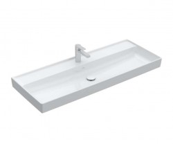 VILLEROY & BOCH - Collaro Umyvadlo nábytkové 120x47 cm, bez přepadu, otvor pro baterii, CeramicPlus, Stone White (4A33C2RW)