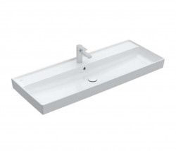 VILLEROY & BOCH - Collaro Umyvadlo nábytkové 120x47 cm, s přepadem, otvor pro baterii, CeramicPlus, alpská bílá (4A33C5R1)