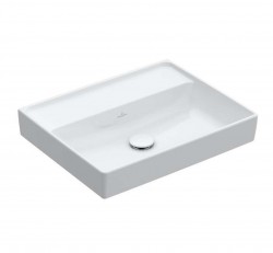 VILLEROY & BOCH - Collaro Umyvadlo nábytkové 60x47 cm, bez přepadu, bez otvoru pro baterii, CeramicPlus, Stone White (4A3363RW)