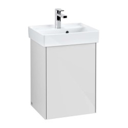 VILLEROY & BOCH - Collaro Umyvadlová skříňka, 41x55x34 cm, 1 dvířka, panty vpravo, Glossy White (C00501DH)