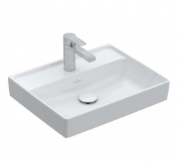 VILLEROY & BOCH - Collaro Umývátko 50x40 cm, bez přepadu, 1 otvor pro baterii, CeramicPlus, alpská bílá (433451R1)