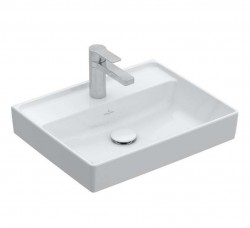 VILLEROY & BOCH - Collaro Umývátko 50x40 cm, bez přepadu, 1 otvor pro baterii, CeramicPlus, Stone White (433451RW)