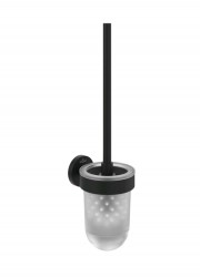 VILLEROY & BOCH - Elements Tender WC štětka nástěnná s držákem, sklo/matná černá (TVA151016000K5)