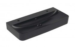 VILLEROY & BOCH - Finion Dvojumyvadlo 100x47 cm, bez přepadu, 2 otvory pro baterie, CeramicPlus, Pure Black (41681LR7)