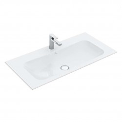 VILLEROY & BOCH - Finion Umyvadlo bez přepadu, 80x50 cm, s CeramicPlus, alpská bílá (416481R1)