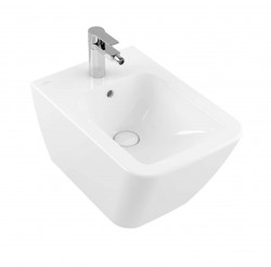 VILLEROY & BOCH - Finion Závěsný bidet s přepadem, 375x560 mm, s CeramicPlus, Stone White (446500RW)