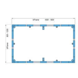 VILLEROY & BOCH - Instalační rám ViFrame pro vaničky z materiálu Quaryl od 1000x1000 mm (U91412400)
