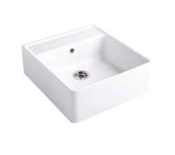 VILLEROY & BOCH - Keramický dřez 63x60 cm s odtokem, CeramicPlus, alpská bílá (632062R1)