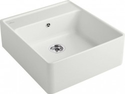 VILLEROY & BOCH - Keramický dřez Single-bowl sink Stone white modulový   595 x 630 x 220 bez excentru (632061RW)