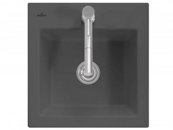 VILLEROY & BOCH - Keramický dřez Subway 50 S Graphit nástavný 525 x 510  bez excentru (331501i4)