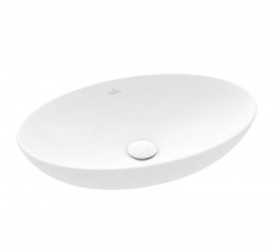 VILLEROY & BOCH - Loop&Friends Umyvadlo na desku, 56x38 cm, s přepadem, CeramicPlus, Stone White (4A4700RW)