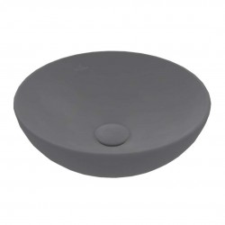 VILLEROY & BOCH - Loop&Friends Umyvadlo na desku, průměr 38 cm, bez přepadu, CeramicPlus, Graphite (4A4501i4)