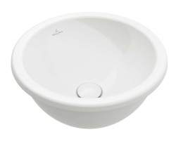 VILLEROY & BOCH - Loop&Friends Umyvadlo zápustné, průměr 45 cm, s přepadem, CeramicPlus, alpská bílá (4A6000R1)