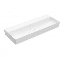 VILLEROY & BOCH - Memento 2.0 Umyvadlo 120x47 cm, bez přepadu, bez otvoru pro baterii, CeramicPlus, alpská bílá (4A22C3R1)