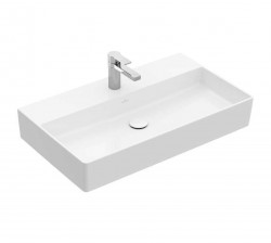 VILLEROY & BOCH - Memento 2.0 Umyvadlo 80x47 cm, bez přepadu, otvor pro baterii, CeramicPlus, alpská bílá (4A228LR1)