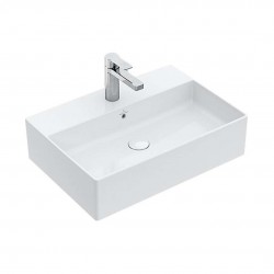 VILLEROY & BOCH - Memento 2.0 Umyvadlo na desku 50x42 cm, s přepadem, otvor pro baterii, CeramicPlus, alpská bílá (4A0750R1)