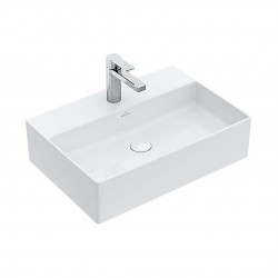 VILLEROY & BOCH - Memento 2.0 Umyvadlo na desku 60x42 cm, bez přepadu, otvor pro baterii, CeramicPlus, alpská bílá (4A0761R1)