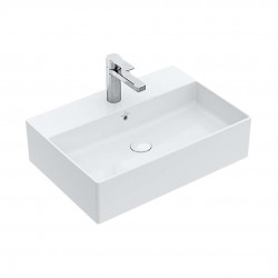 VILLEROY & BOCH - Memento 2.0 Umyvadlo na desku 60x42 cm, s přepadem, otvor pro baterii, CeramicPlus, alpská bílá (4A0760R1)