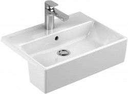 VILLEROY & BOCH - Memento Umyvadlo polozápustné 55x43 cm, s přepadem, otvor pro baterii, alpská bílá (41335501)