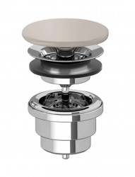 VILLEROY & BOCH - Neuzavíratelná výpusť, CeramicPlus, Almond (680800AM)