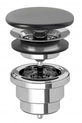 VILLEROY & BOCH - Neuzavíratelná výpusť, Pure Black (683500R7)