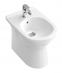 VILLEROY & BOCH - O.novo Stojící bidet 360x560x400 mm, 1 otvor pro baterii, CeramicPlus, alpská bílá (546100R1)