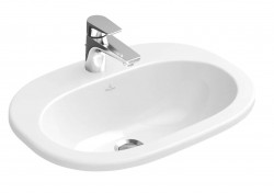 VILLEROY & BOCH - O.novo Umyvadlo zápustné 56x41 cm, s přepadem, otvor pro baterii, CeramicPlus, alpská bílá (416156R1)