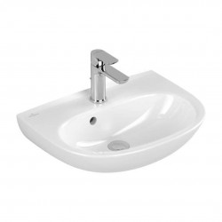 VILLEROY & BOCH - O.novo Umývátko 45x36 cm, s přepadem, otvor pro baterii, CeramicPlus, alpská bílá (434045R1)