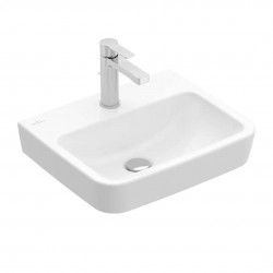 VILLEROY & BOCH - O.novo Umývátko 50x37 cm, bez přepadu, otvor pro baterii, CeramicPlus, alpská bílá (434451R1)