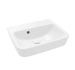 VILLEROY & BOCH - O.novo Umývátko na desku, 45x37 cm, s přepadem, bez otvoru pro baterii, alpská bílá (43444J01)