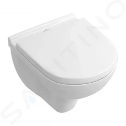 VILLEROY & BOCH - O.novo Závěsné WC Compact se sedátkem SoftClosing, DirectFlush, alpská bílá (5688HR01)