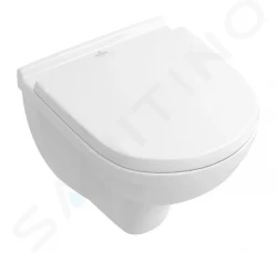 VILLEROY & BOCH - O.novo Závěsné WC se sedátkem SoftClosing, DirectFlush, CeramicPlus, alpská bílá (5688HRR1)