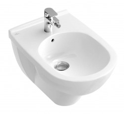 VILLEROY & BOCH - O.novo Závěsný bidet 360x560 mm, 1 otvor pro baterii, CeramicPlus, alpská bílá (546000R1)