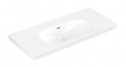 VILLEROY & BOCH - Skyla Umyvadlo 100x46 cm, s přepadem, bez otvoru pro baterii, CeramicPlus, alpská bílá (5A51A6R1)