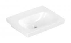 VILLEROY & BOCH - Skyla Umyvadlo 55x45 cm, bez přepadu, bez otvoru pro baterii, CeramicPlus, Stone White (5A5158RW)