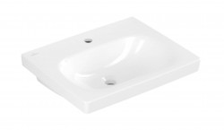 VILLEROY & BOCH - Skyla Umyvadlo 55x45 cm, bez přepadu, otvor pro baterii, CeramicPlus, Stone White (5A5156RW)