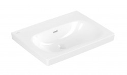 VILLEROY & BOCH - Skyla Umyvadlo 60x46 cm, s přepadem, bez otvoru pro baterii, CeramicPlus, Stone White (5A5162RW)