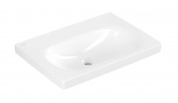 VILLEROY & BOCH - Skyla Umyvadlo 65x46 cm, bez přepadu, bez otvoru pro baterii, CeramicPlus, Stone White (5A5168RW)