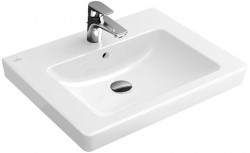 VILLEROY & BOCH - Subway 2.0 Umyvadlo 65x47 cm, s přepadem, otvor pro baterii, CeramicPlus, alpská bílá (7113KGR1)