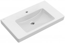 VILLEROY & BOCH - Subway 2.0 Umyvadlo nábytkové 80x47 cm, s přepadem, otvor pro baterii, CeramicPlus, alpská bílá (717580R1)