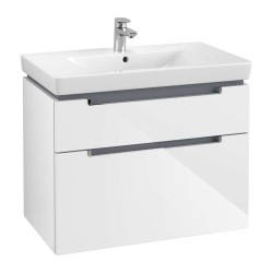 VILLEROY & BOCH - Subway 2.0 Umyvadlová skříňka, 79x59x45 cm, 2 zásuvky, Glosy White (A91410DH)